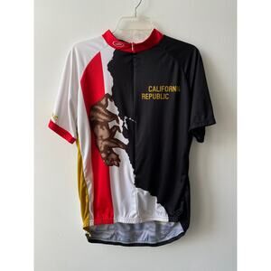 California Republic Cycling Jersey Performance Biking Short Sleeve Shirt Men XXL